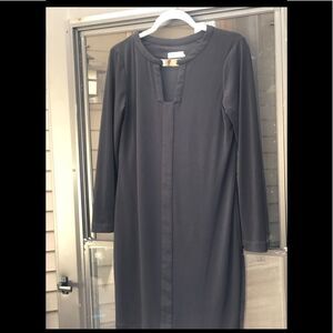 28-Beautiful black Calvin Klein dress with gold buckle on the neck. Size 8